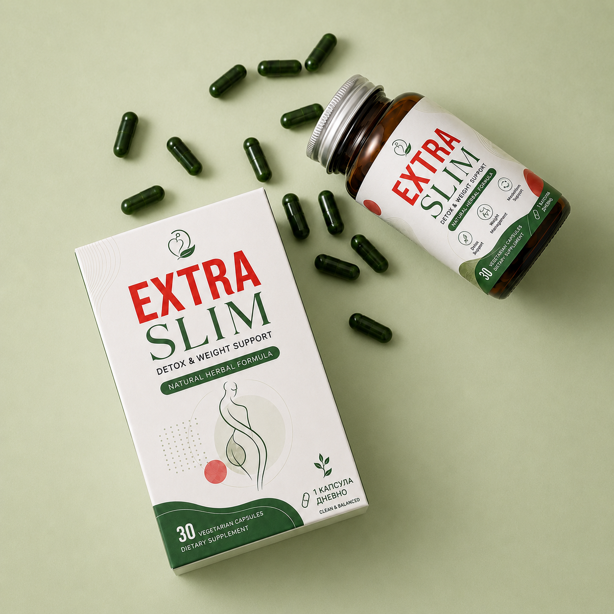 ExtraSlim: Билкови капсули за отслабване